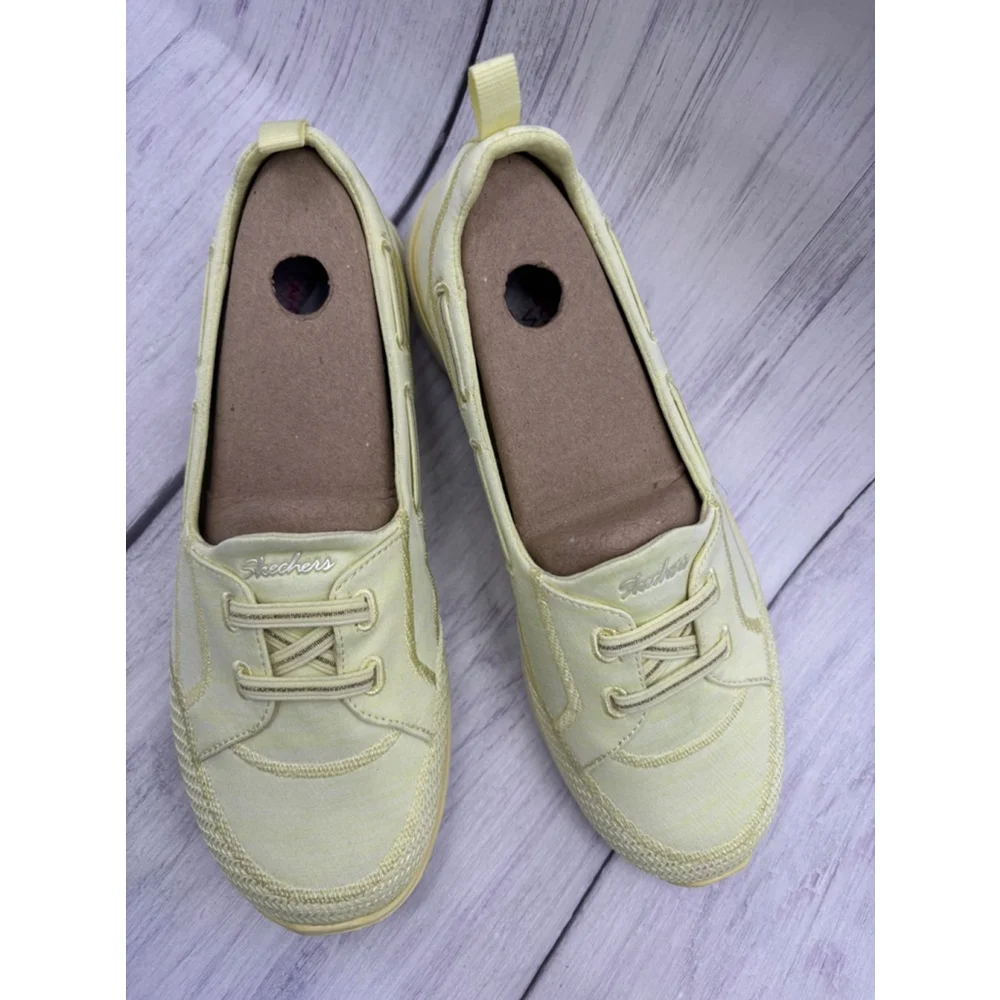 Women's Skechers microburst bungee slip on Shoes, 7.5, Yellow